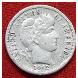 1912 Barber Silver Dime