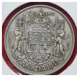 1943 Canada Silver Half Dollar
