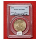 1950 Franklin Silver Half Dollar PCGS MS65 FBL
