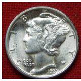 1939 D Mercury Silver Dime Coin