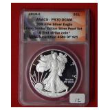 2019 S Silver Eagle ANACS PR70 DCAM - First Strike