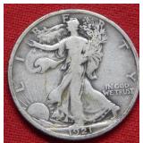 1921 D Walking Liberty Silver Half