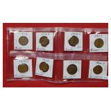 (8) Lincoln Wheat Cents - 1916, 1916 D, 1916 S,