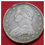 1838 Capped Bust Silver Half Dollar