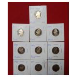 Lot of 10 Proof Jefferson Nickels - mixed dates