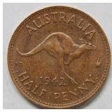 1942 Australia Half Penny