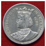 1893 Isabella Silver Commemorative Quarter