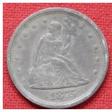 1875 S Twenty Cent Piece - Seated Liberty