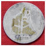 1876 CC Seated Liberty Quarter