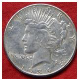 1934 S Peace Silver Dollar