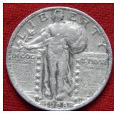 1928 S Standing Liberty Silver Quarter