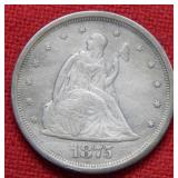 1875 S Twenty Cent Piece - Seated Liberty