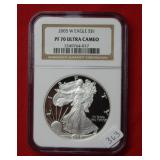 2005 W Silver Eagle Coin NGC PF70 Ultra Cameo