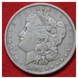 1901 Morgan Silver Dollar Coin