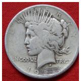 1921 Peace Silver Dollar - Scratches on Date