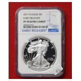 2017 W Silver Eagle NGC PF70 Ultra Cameo