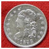 1833 Capped Bust Half Dime Silver Coin