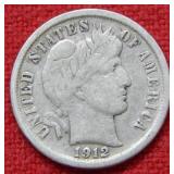 1912 S Mercury Silver Dime