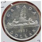 1953 Canada Silver Dollar
