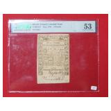 1786 Rhode Island Colonial Note FR#RI-301 PMG AU53