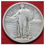 1917 S Standing Liberty Silver Quarter Type II