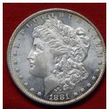 1881 O Morgan Silver Dollar