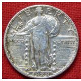 1929 S Standing Liberty Silver Quarter