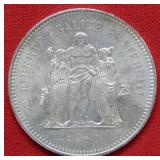 1977 France 50 Francs Silver Coin