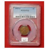 1915 S Lincoln Wheat Cent PCGS F12