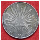 1880 Mexico 8 Reales Coin