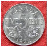 1922 Canada Nickel