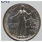 1936 Lynchburg VA Commemorative Half Dollar Coin