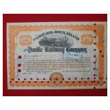 Pacific Railway Co - Chicago Rock Island Stock