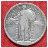 1918 D Standing Liberty Silver Quarter