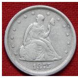 1875 S Seated Liberty Twenty Cent Piece