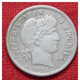 1914 Barber Silver Dime
