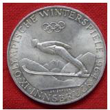 1964 Austria Winter Olympics Skiing Coin