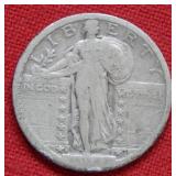 1918 S Standing Liberty Silver Quarter