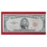 1953 B $5 Red Seal United States Note