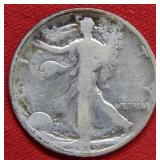 1919 D Walking Liberty Silver Half Dollar Coin