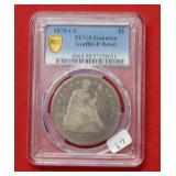 1870 CC Seated Liberty Dollar PCGS Genuine