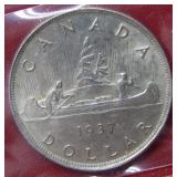 1937 Canada Silver Dollar