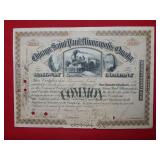 Chicago Saint Paul Minneapolis Railway Stock Cert