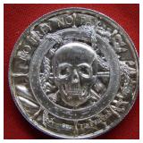 2oz Silver Round - Skull / Pirate Ship