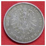 1874 German Funf Mark
