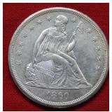 1860 O Seated Liberty Dollar - No Motto