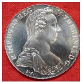 1780 Maria Theresa Re Strike Silver Coin