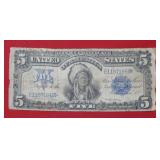 1899 $5 "Chief" Silver Certificate - Large Size
