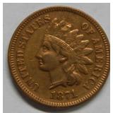 1871 Indian Head Cent Coin