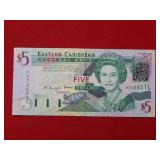 1994 $5 East Caribbean States Note